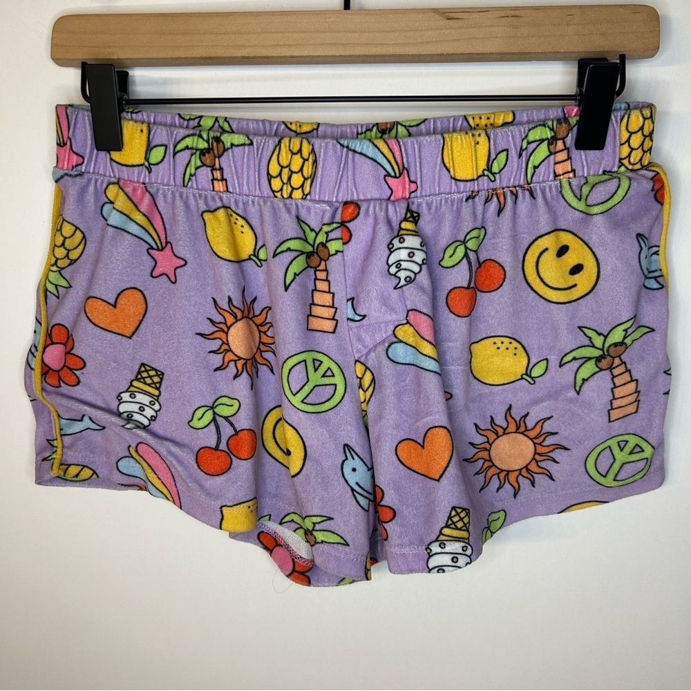 Art Class Girls Purple Printed Pajama Set, Size XL (14), Smiley Face, Cherries - Picture 4 of 8